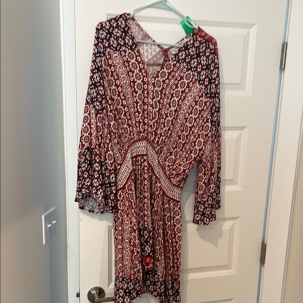 Jodifl Elegant Red Patterned Dress